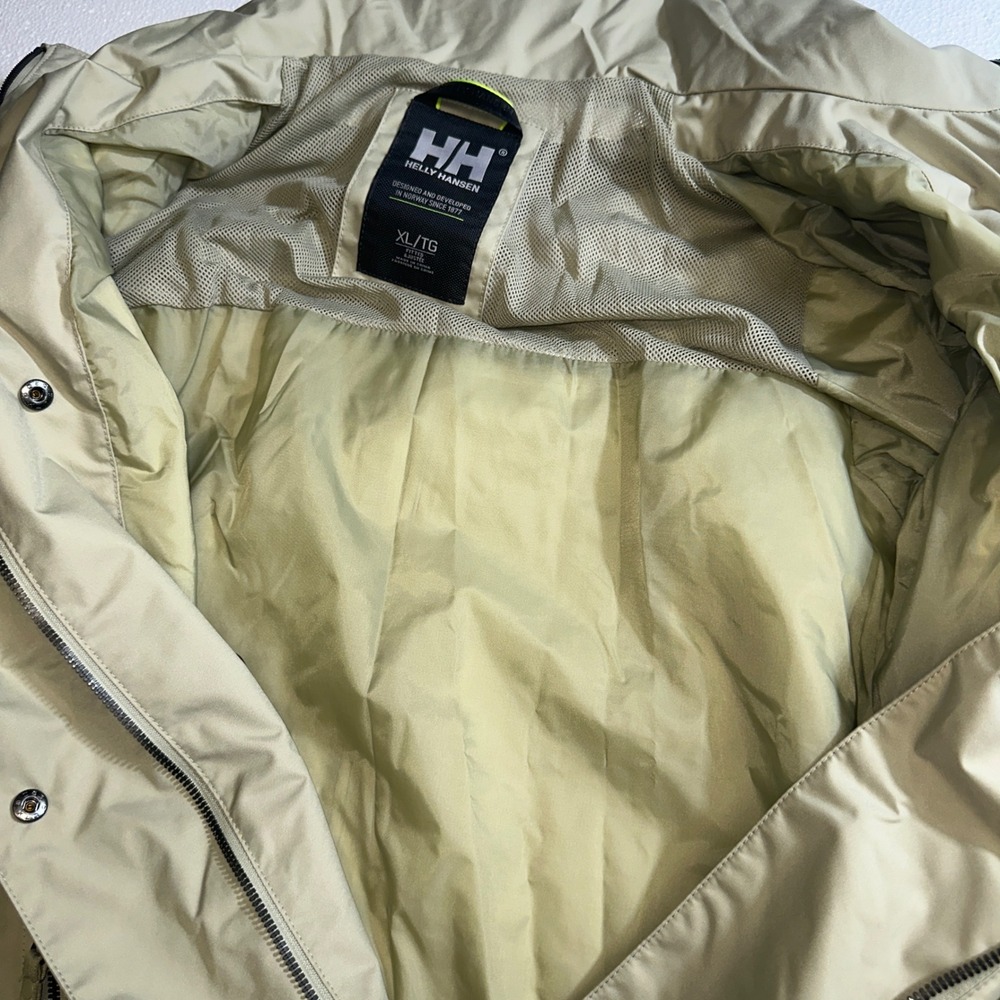 Helly Hansen Welsey II Trench Coat Womens XL Light Beige Waterproof 53247-463 - Picture 13 of 16